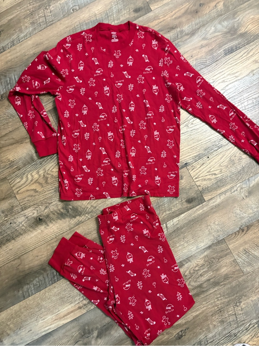 Red Holiday Pajama Set - Long Sleeve Top & Pants